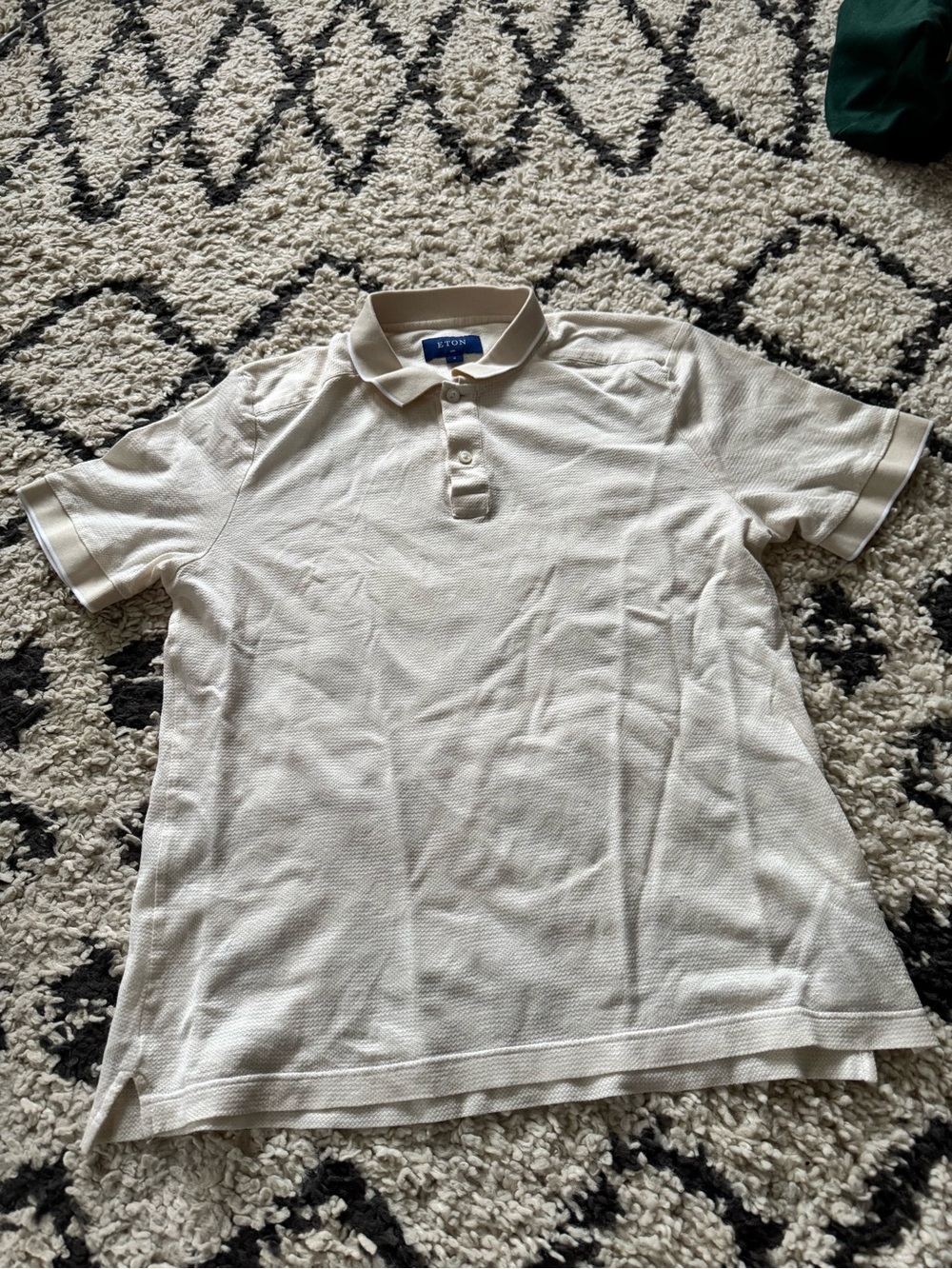 Eton Polo Shirt Men’s Slim Medium - Cream Color